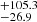 $ _{-26.9}^{+105.3} $