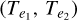 $\left( {{T_{{e_1}}},{T_{{e_2}}}} \right)$