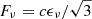$ F_{\nu} = c\epsilon_{\nu}/\sqrt{3} $