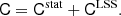 $$ \begin{aligned} {\mathsf{C }}= {\mathsf{C }}^\mathrm{stat} + {\mathsf{C }}^\mathrm{LSS}. \end{aligned} $$