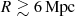 $ R \gtrsim 6 \, \rm Mpc $