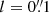 $ l=0{{\overset{\prime\prime}{.}}}1 $