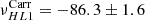 $ \nu_{HL1}^{\mathrm{Carr}} = -86.3\pm 1.6 $