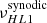 $ \nu_{HL1}^{\mathrm{synodic}} $