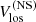 $ V_{\mathrm{los}}^{\mathrm{(NS)}} $