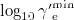 $\log _{10}{\gamma ^{\prime }}^{\textrm {min}}_{{\textrm {e}}}$