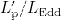 $L^{\prime }_{{\textrm {p}}}/L_{{\textrm {Edd}}}$