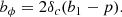 $$ \begin{aligned} b_\phi = 2 \delta _c (b_1 -p). \end{aligned} $$