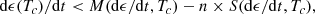 $$ \begin{aligned} \mathrm{d}\epsilon (T_c)/\mathrm{d}t < M(\mathrm{d}\epsilon /\mathrm{d}t, T_c) - n \times S(\mathrm{d}\epsilon /\mathrm{d}t, T_c), \end{aligned} $$