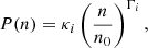 $$ \begin{aligned} P(n) = \kappa _i \left( \frac{n}{n_0} \right)^{\Gamma _i}, \end{aligned} $$