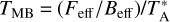 ${T_{{\rm{MB}}}} = \left( {{F_{{\rm{eff}}}}/{B_{{\rm{eff}}}}} \right)/T_{\rm{A}}^*$