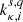 $ k_{\kappa, i}^{s,q} $
