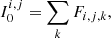 $$ \begin{aligned} I_{0}^{i,j} = \sum _k F_{i,j,k}, \\ \end{aligned} $$