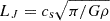 $ L_J= c_{\mathrm{s}} \sqrt{\pi/G\rho} $