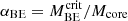 $ \alpha_{\mathrm{BE}} = M_{\mathrm{BE}}^{\mathrm{crit}}/M_{\mathrm{core}} $