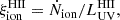 $$ \begin{aligned} \xi _{\rm {ion}}^\mathrm{{HII}}= \dot{N}_{\mathrm{ion} } / L^{\mathrm{HII} }_{\mathrm{UV} } , \end{aligned} $$