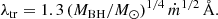 $$ \begin{aligned} \lambda _{\rm tr} = 1.3\,(M_{\rm BH}/M_\odot )^{1/4}\,\dot{m}^{1/2}\,\mathrm{\AA }. \end{aligned} $$