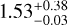 $1.53_{-0.03}^{+0.38}$