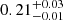 $ 0.21_{-0.01}^{+0.03} $