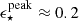 $ \epsilon^{\mathrm{peak}}_{\star}\approx 0.2 $