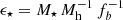 $ \epsilon_{\star} = M_{\star}\,M_{\mathrm{h}}^{-1}\,f_b^{-1} $