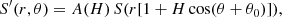 $$ \begin{aligned} S^{\prime }(r,\theta ) = A(H) \, S(r[1+H \cos (\theta +\theta _0)]), \end{aligned} $$