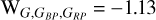 ${{\rm{W}}_{G,{G_{BP}},{G_{RP}}}} = - 1.13$