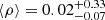 $ \langle \rho \rangle = 0.02^{+0.33}_{-0.07} $