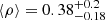 $ \langle \rho \rangle = 0.38^{+0.2}_{-0.18} $