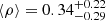 $ \langle \rho \rangle = 0.34^{+0.22}_{-0.29} $
