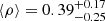 $ \langle \rho \rangle = 0.39^{+0.17}_{-0.25} $
