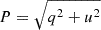 $$ \begin{aligned} P = \sqrt{q^{2}+u^{2}} \end{aligned} $$