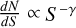 $\[\frac{d N}{d S} \propto S^{-\gamma}\]$