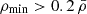 $ \rho_{\mathrm{min}} > 0.2\,\bar{\rho} $
