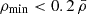 $ \rho_{\mathrm{min}} < 0.2\,\bar{\rho} $