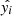 $ \hat{\mathit{y}_{i}} $