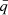 $ \bar{q} $