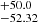 $ ^{+50.0}_{-52.32} $