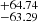 $ ^{+64.74}_{-63.29} $