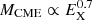 $ M_{\mathrm{CME}} \propto E_{\mathrm{X}}^{0.59} $