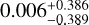$\[0.006_{-0.389}^{+0.386}\]$