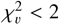 $\chi_{v}^{2}<2$