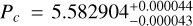 $\[P_{c}= 5.582904_{-0.000043}^{+0.000044}\]$