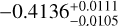 $\[-0.4136_{-0.0105}^{+0.0111}\]$