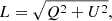 $$ \begin{aligned} L&=\sqrt{Q^2+U^2},\end{aligned} $$