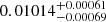 $ 0.01014^{+0.00061}_{-0.00069} $