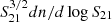 $ S_{21}^{3/2} dn/d\log S_{21} $
