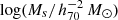 $ \log(M_s/h_{70}^{-2}\,M_{{\odot}}) $