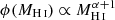 $ \phi(M_{\mathrm{{H}} \,\textsc{i}})\propto M_{\mathrm{{H}} \,\textsc{i}}^{\alpha+1} $