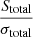 $ \frac{S_{\mathrm{total}}}{\sigma_{\mathrm{total}}} $